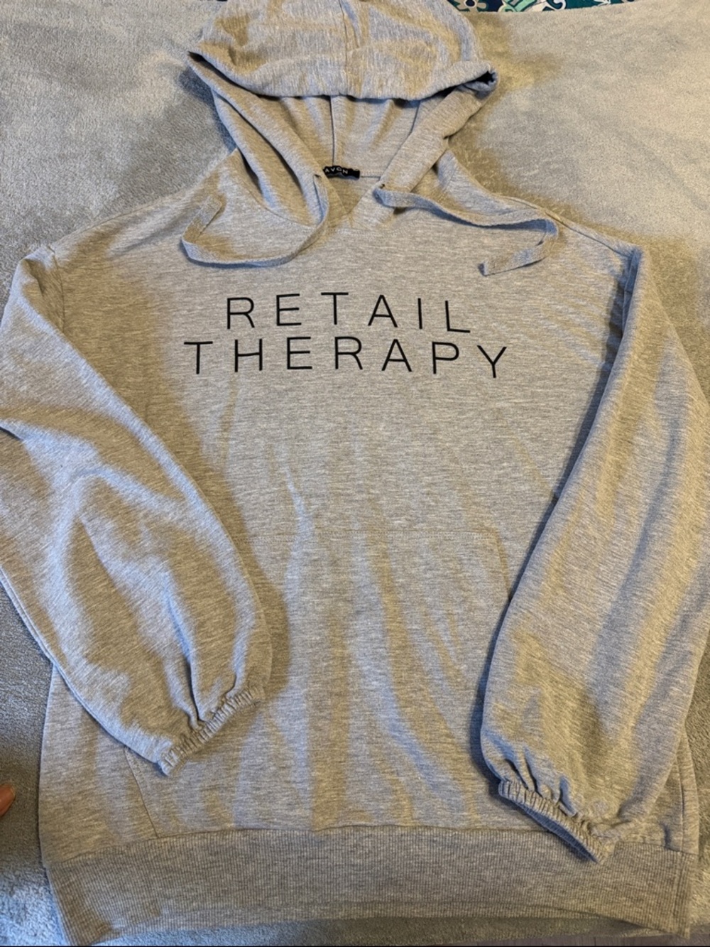 Avon Heather Gray Pullover with Black Logo Tag